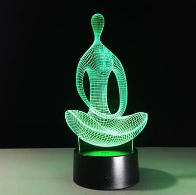 3D Led Aydınlatma Yoga (renk degiştiriyor)