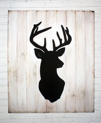  - Ahşap Geyikli Pano