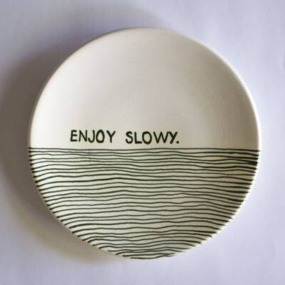 Enjoy Slowy Seramik Tabak