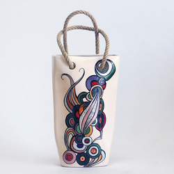  - İPLİ SERAMİK VAZO