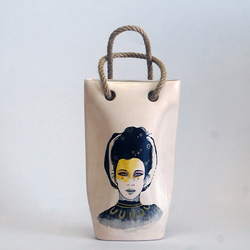  - İPLİ SERAMİK VAZO