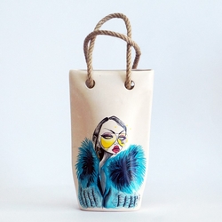  - İPLİ SERAMİK VAZO