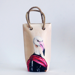  - İPLİ SERAMİK VAZO