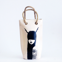  - İPLİ SERAMİK VAZO