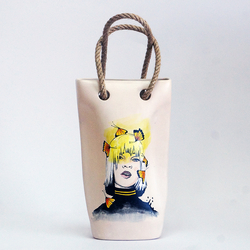  - İPLİ SERAMİK VAZO