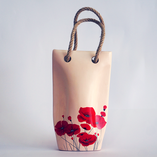  - İPLİ SERAMİK VAZO