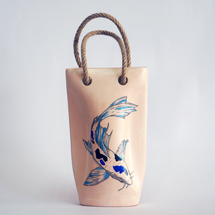  - İPLİ SERAMİK VAZO