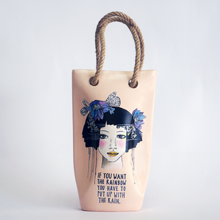  - İPLİ SERAMİK VAZO