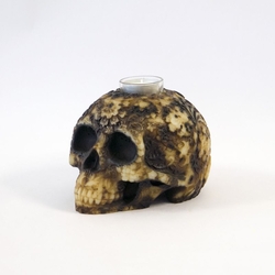  - Kurukafa Desenli Büyük Boy Mum Eskitme Kahve