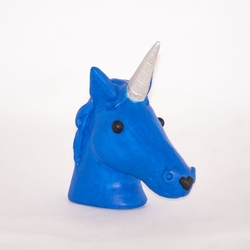  - Mavi Tek Boynuzlu At Gümüş Boynuz