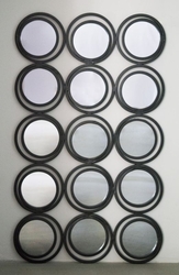  - Siyah Dairesel Metal - Füme Ayna