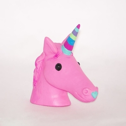  - Toz Pembe Tek Boynuzlu At Renkli Boynuz